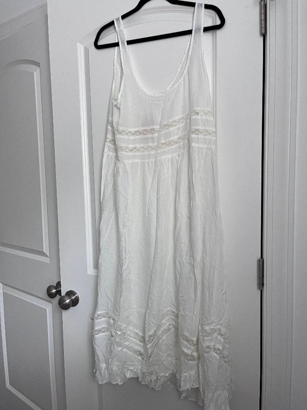 Free People Voile and Lace Midi Slip Dress - Size Large - Picture 2 of 12